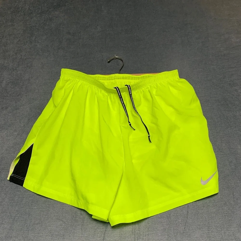 Nike Dri-FIT Flex Stride Running Shorts Men 2XL Volt Yellow Brief-Lined Athletic